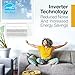 Whirlpool 15,000 BTU Window Mounted Inverter Air Conditioner with Quiet, High Efficiency Operation and Remote, Window AC Unit for Apartment, Living Room, Bedroom, Large Rooms up to 700 Square Feet