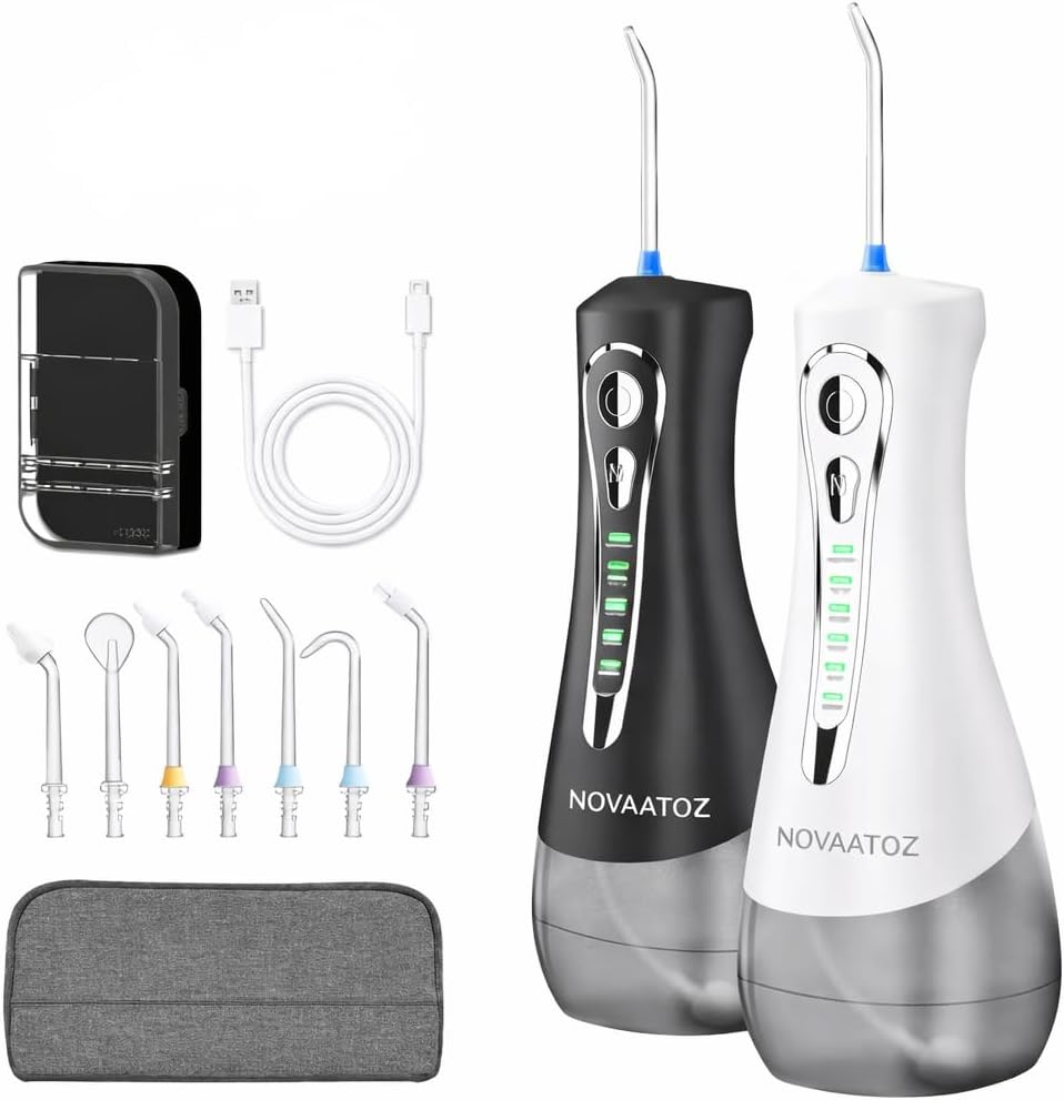 Hydro Advance 2.0 | Cordless Water Flosser for Teeth Cleaning | 0.6mm Precision Jet | 4 Pressure Modes | 320ml Tank IPX7 Waterproof | 4 Nozzles (White)