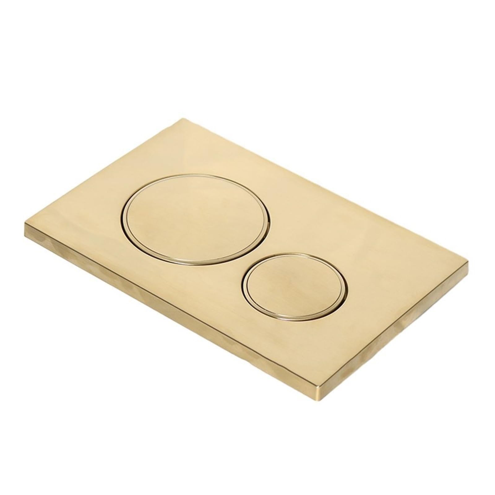 Tablero de Doble Descarga for Inodoro, Tablero de Doble Descarga de Oro Blanco Mate, decoración del hogar de plástico(Gold)