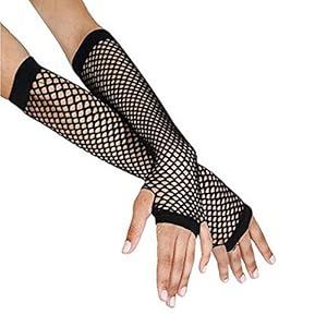 Beautys Love Mesh handwarmers lang dames zwart één maat