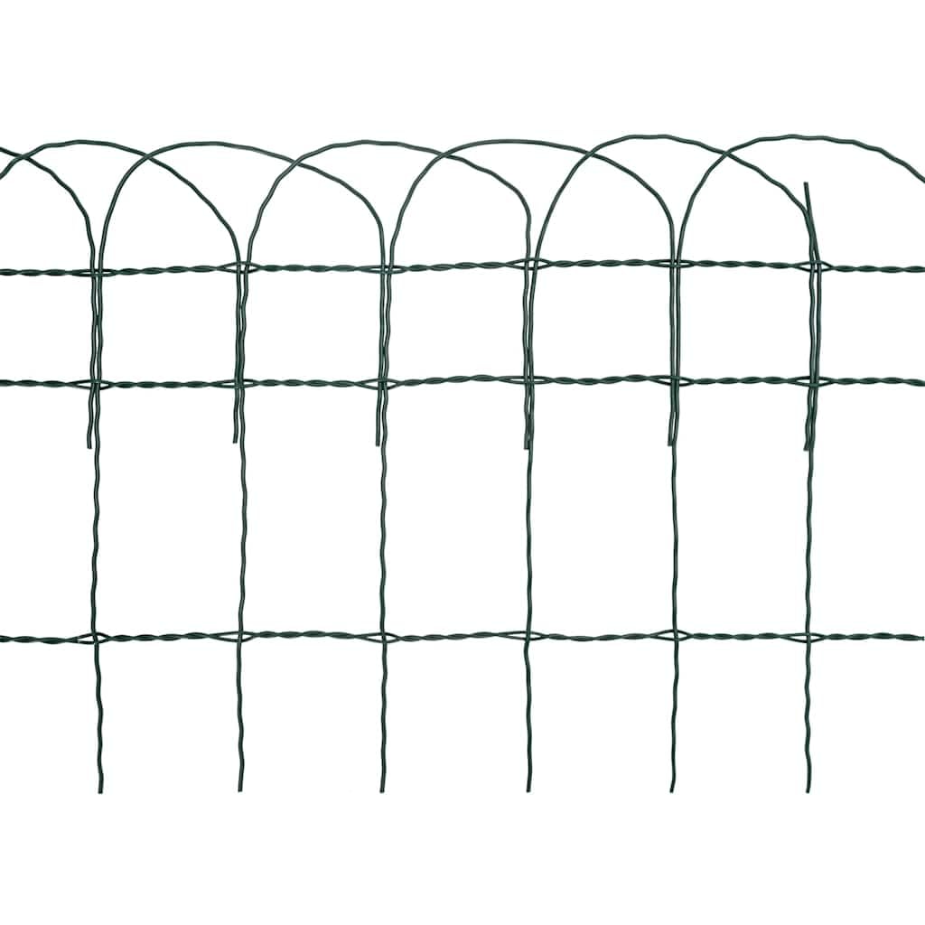 vidaXL Bordure de pelouse Fer enduit de poudre 25x0,4 m