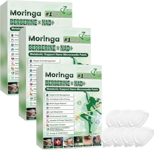 Moringa NAD+ 10in1 Nano-Micro Needle Patch 2026 New Moringa x Berberine Patch Suitable for Men and Women of All Body Types(3 BOX)