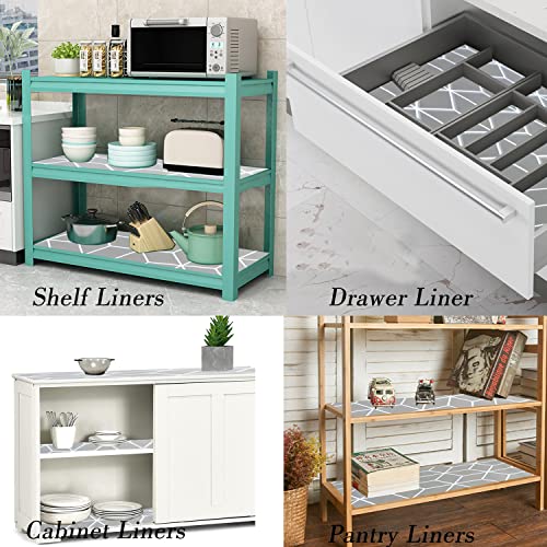 Kitchen Cabinet Drawer Liners Non Adhesive Shelf Liners 10 Inch Wide X 20 Ft Non Slip Waterproof Refrigerator Shelf Liners Washable Thickened Cupboard Liner For For Bathroom ,Dresser,Pantry #TOP6