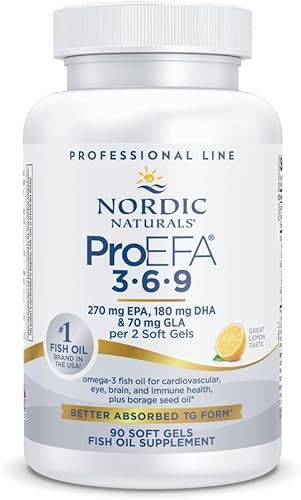 Nordic Naturals ProEFA 3-6-9, sabor a limón, 90 geles blandos, 565 mg de omega-3, EPA y DHA con GLA añadido, piel saludable, cognición y estado