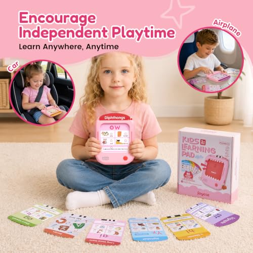 Image of JoyCat Phonics Learning Tablet, Learn to Read with 156 Pages Talking Flash Cards, Digraphs CVC Blends Long Vowel Sounds Phonics Games, Progressive Educational Toy, Gift for Boys Girls Ages 3-8
