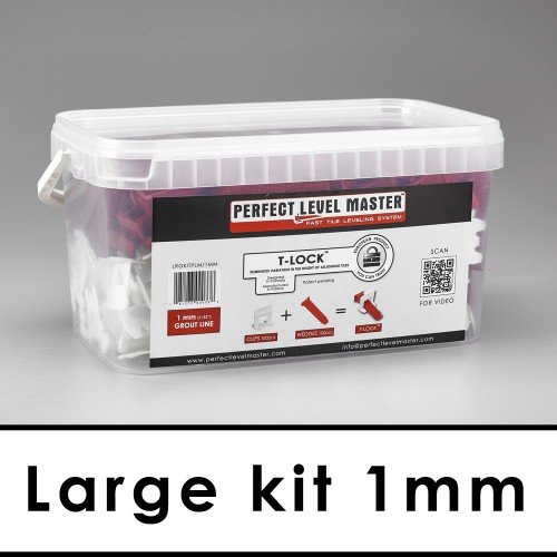 T-Lock tile leveling system by Perfect Level Master - Full KIT containing clips/spacers