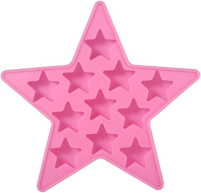 Shaped Cool Silicone Ice Cube Tray Freeze Maker Tools Bar Party Use Making Homemade Cake, Candy, Chocolate, Gummy, Ice, Crayons, Jelly More(Pink)