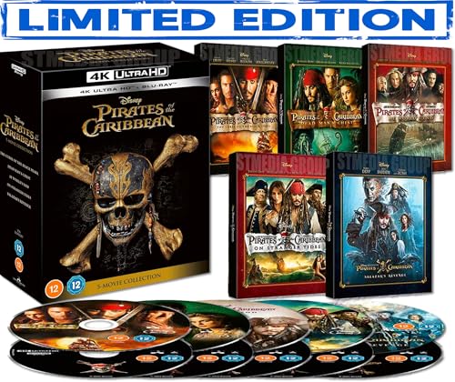 Image of Pirates of the Caribbean: 5-movie Collection (Special Bonus Features / 10-Disc Box Set) [4K UHD + Blu-ray] [Region Free]