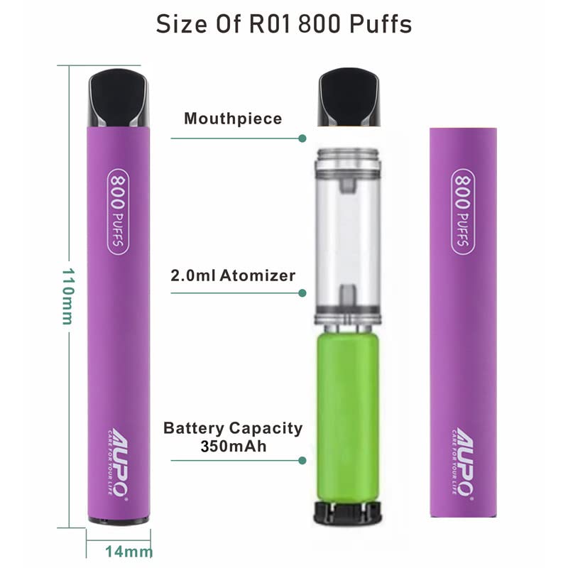 Elektronische Zigarette, 800 Züge Nikotinfreie Einweg E-Zigarette, 350mAh E Shisha ohne Nikotin Elektronische Zigarette… – Bild 6
