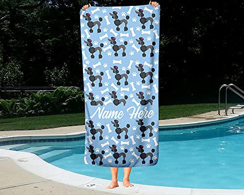 Extra Large Personalized Pet Poodle Towel For Men, Women, Kids, Babies - Oversized Custom Travel Beach Pool And Bath Towels For Adults Toddler Baby Boys Girls #TOP1