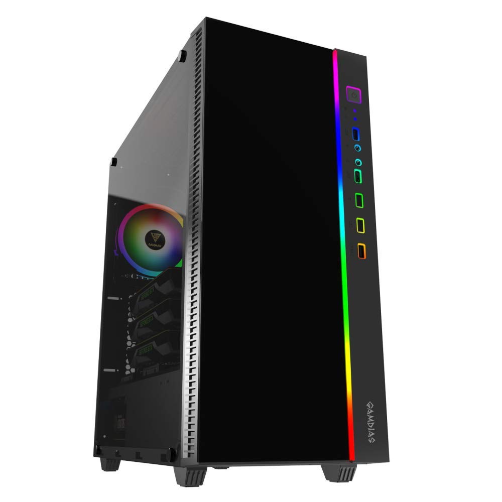 Gamdias Argus M3 RGB Medium Tower Case with Glass Panel (Black)