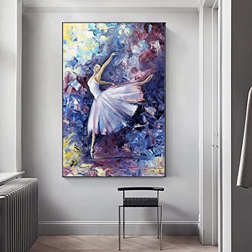 Tableau de ballet abstrait pour salon élégant et décoration murale moderne de maison