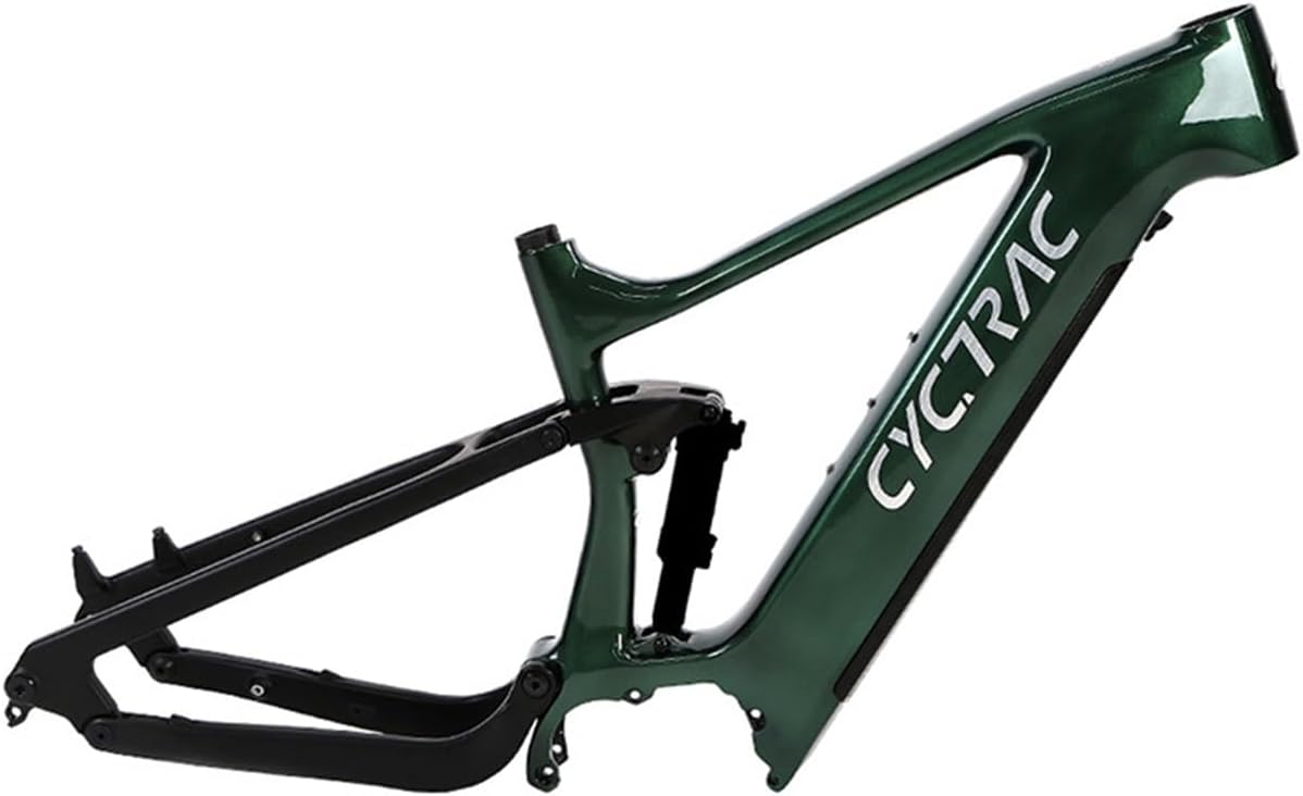 Mountain Suspension Frame 27.5er 29er E-Bike Frame 17'' Carbon Fiber Thru Axle Boost Mountain Bike Frame with Rear Shocks and Built-in Battery Box