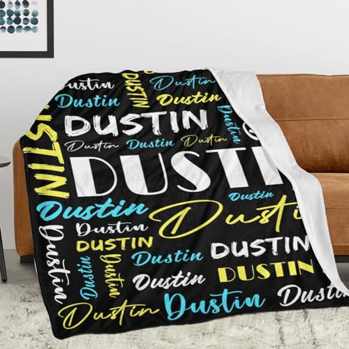 Personalized Blankets for Kids with Names Customized Blankets with Name for Adult Custom Blanket Gift for Birthday Christmas Valentines Day Gift
