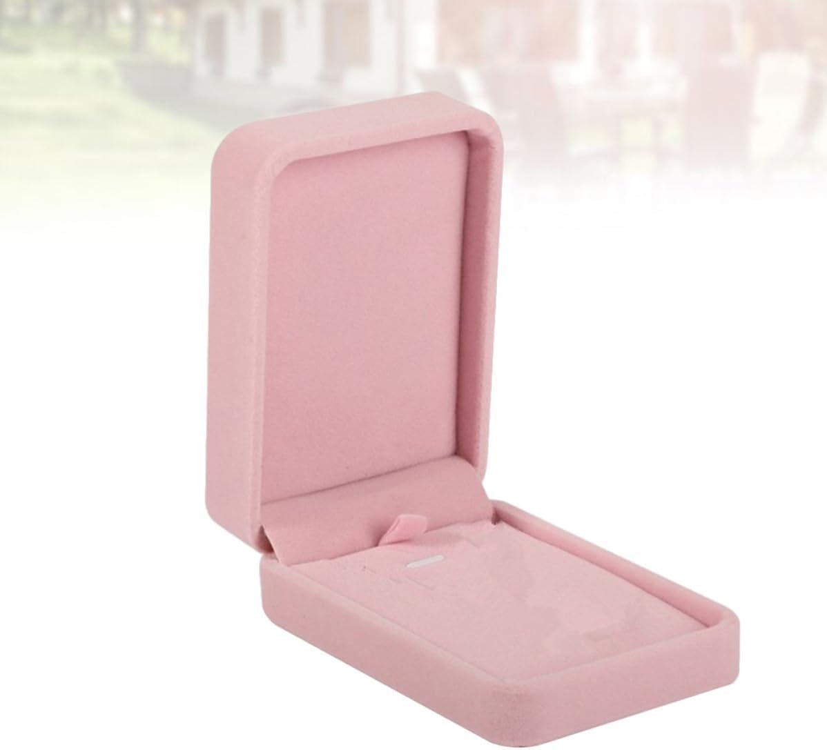 2pcs Pink Pendant Box Jewelry Display Organizer for Necklace Storage image 5