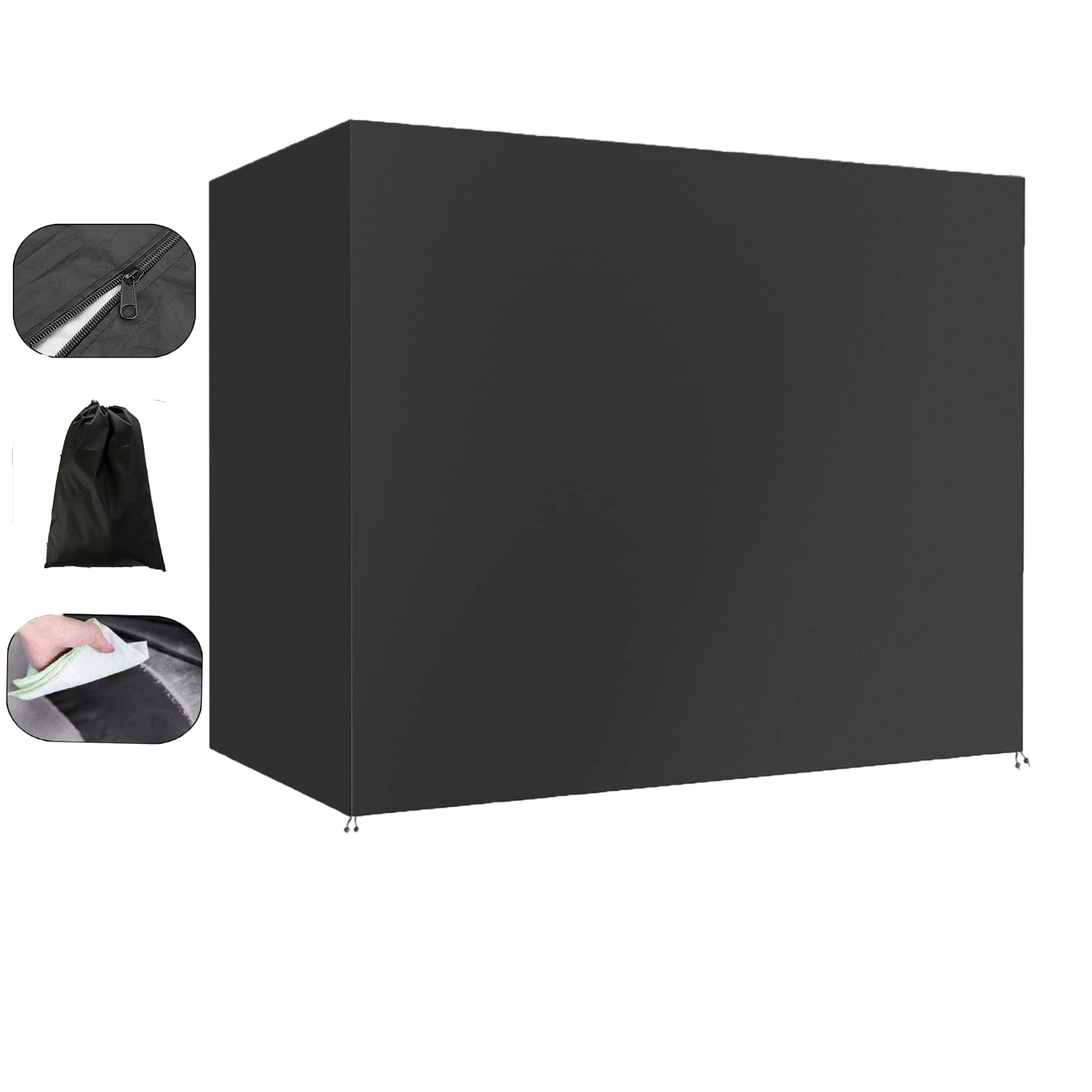 Schutzhülle für Hollywoodschaukel, 3-Sitzer, 220 x 125 x 175 cm, wasserdicht, Oxford, Abdeckplane für Hollywoodschaukel, UV-Schutz, für Schaukel außen