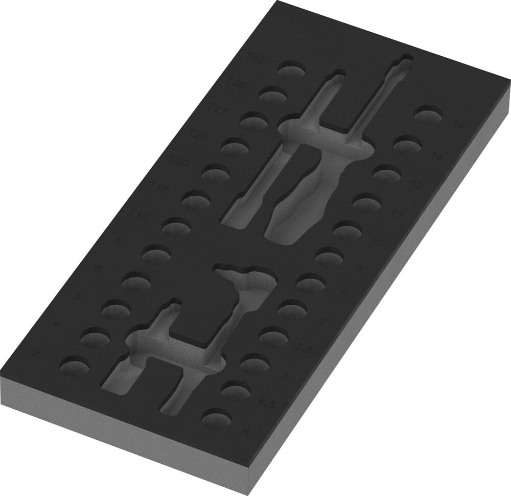 Wkładka piankowa 9727 z zestawem z grzechotką Zyklop VDE 8007 A Set 1, 1/4", 30 części