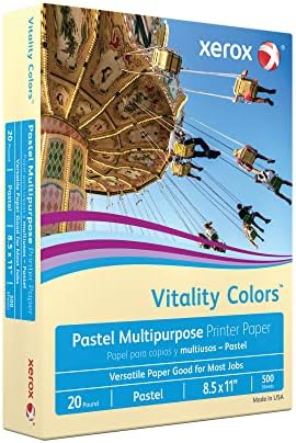 Xerox® Vitality Colors™ Multipurpose Printer Paper, Letter Paper Size, 20 Lb, 30% Recycled, Ivory, Ream Of 500 Sheets image 4