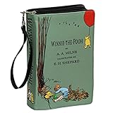 Things2Die4 Green Vinyl Winnie The Pooh Book Handbag Novelty Clutch Purse Crossbody Bag A.A. Milne, Multicolored, 9.25 Inch