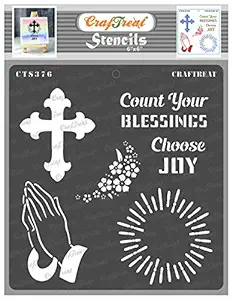 Word Stencils for Christmas - Choose Joy - Size: 6X6 Inches - Word Stencils for Christmas - Christmas Stencils for Craft - Stencils for Christmas - Stencils in Christmas Shapes