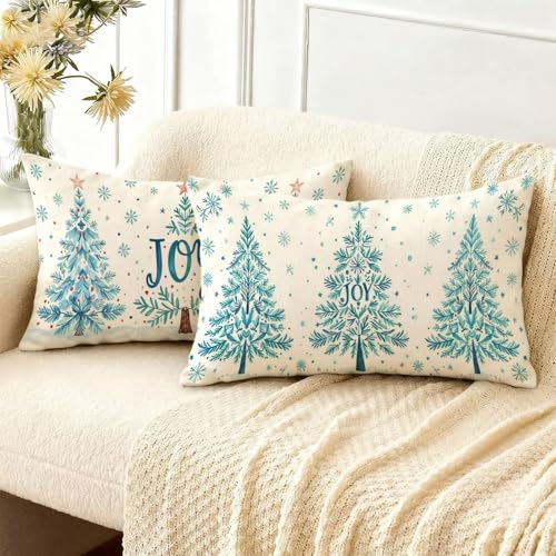 Taie oreiller double face imperméable bleu velours 50x70 cm