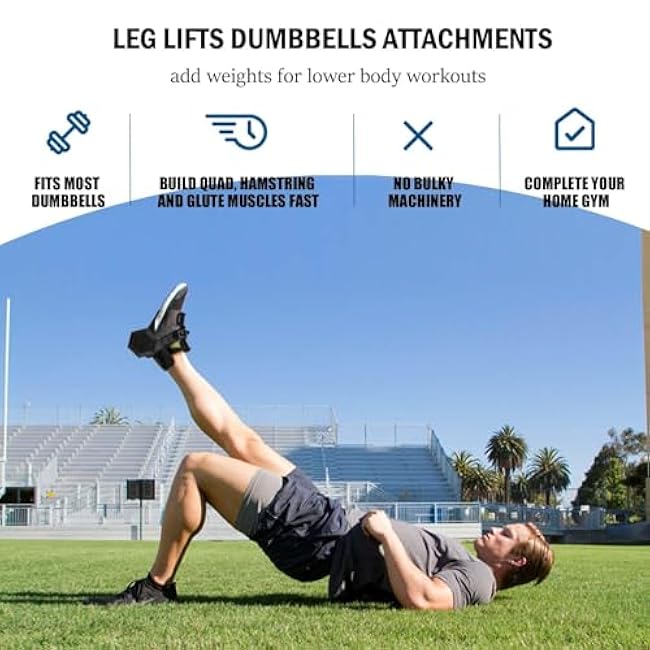Foot Dumbbell Attachment, Dumbbell Weights for Legs Holder, Weight Training for Legs, Adjustable©¦1-120 lbs, Leg&Core&All Around Workout, Left/Right Foot