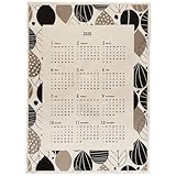 ファブリックカレンダー 北欧風 2026年 年間カレンダー モノトーン 壁掛けカレンダー タペストリー インテリア プレゼント ギフト 贈り物 布 布カレンダー 新築祝い 引っ越し祝い 開業祝い 開店祝い 雑貨 小物
