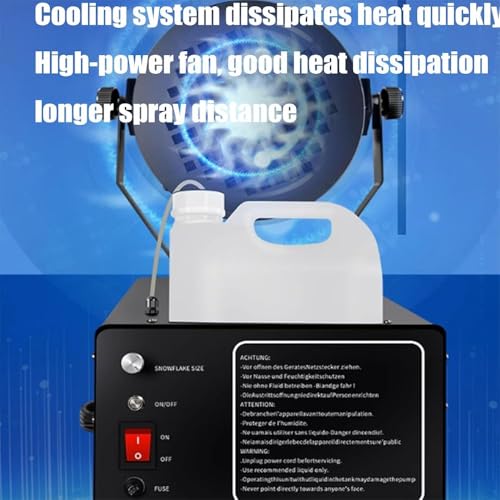 Máquina de nieve de 2000 W para fiestas y eventos, efecto de nieve DJ, ideal para fiestas invernales y espectáculos (Color: 2000 W) miniatura 3