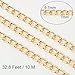 Jabogrii 10 Meters Gold Curb Cable Aluminum Chain for Jewelry Making Twisted Permanent Jewelry Making Chains Bulk Spool