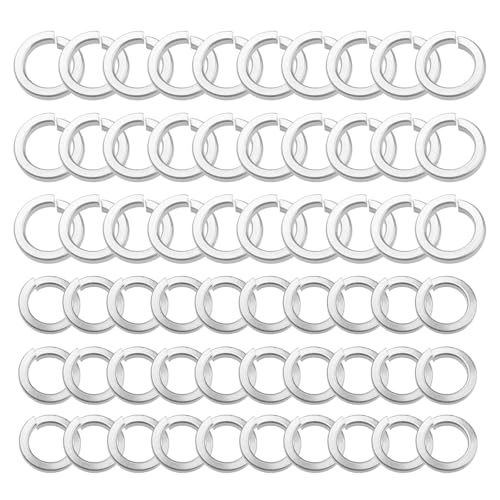 60 Stück Spiralförmige Federscheiben,Sprengring A2 V2A Federscheiben,Federspaltringe Sperringe Unterlegscheiben M6/M8,Edelstahl Dichtring Unterlegscheiben,Federringe,Für Schrauben Gewindestange,Kiuiom