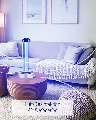 LEICKE Lampada UV germicida | lampada UV di disinfezione | Sterilizzatore UV | Lampada Germicida Con Generatore Ozono Sensore Radar | Uccide 99.9% di Batteri Virus Muffa (Premium 40W) - Image 6