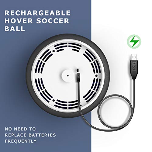 WisToyz Kids Toys Hover Soccer Ball Rechargeable Air Soccer, Soccer Ball Indoor Floating Soccer with LED Light and Foam Bumper, Perfect Time Killer for Boys, Girls, Toddler (No AA Batteries Needed)