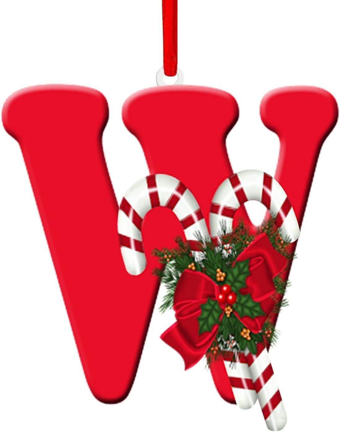 26 Letters Christmas Tree Decoration Pendant,Christmas Tree Ornaments Personalized DIY Christmas Ornaments Christmas Decoration Xmas Tree Hanging Decor (W)