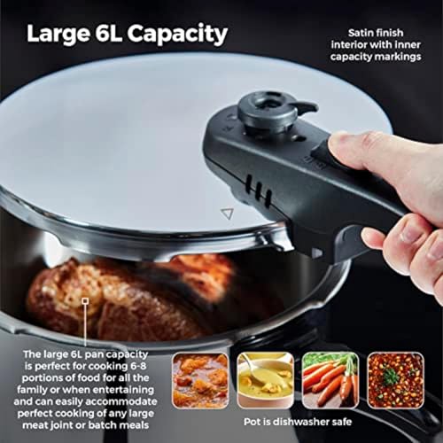 Olla a presión de acero inoxidable 6 L miniatura 5