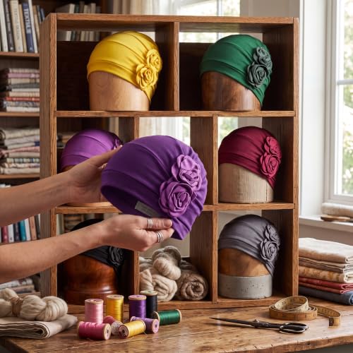 Image of SATINIOR 6 Pack Head Wraps Turbans for Women Flower