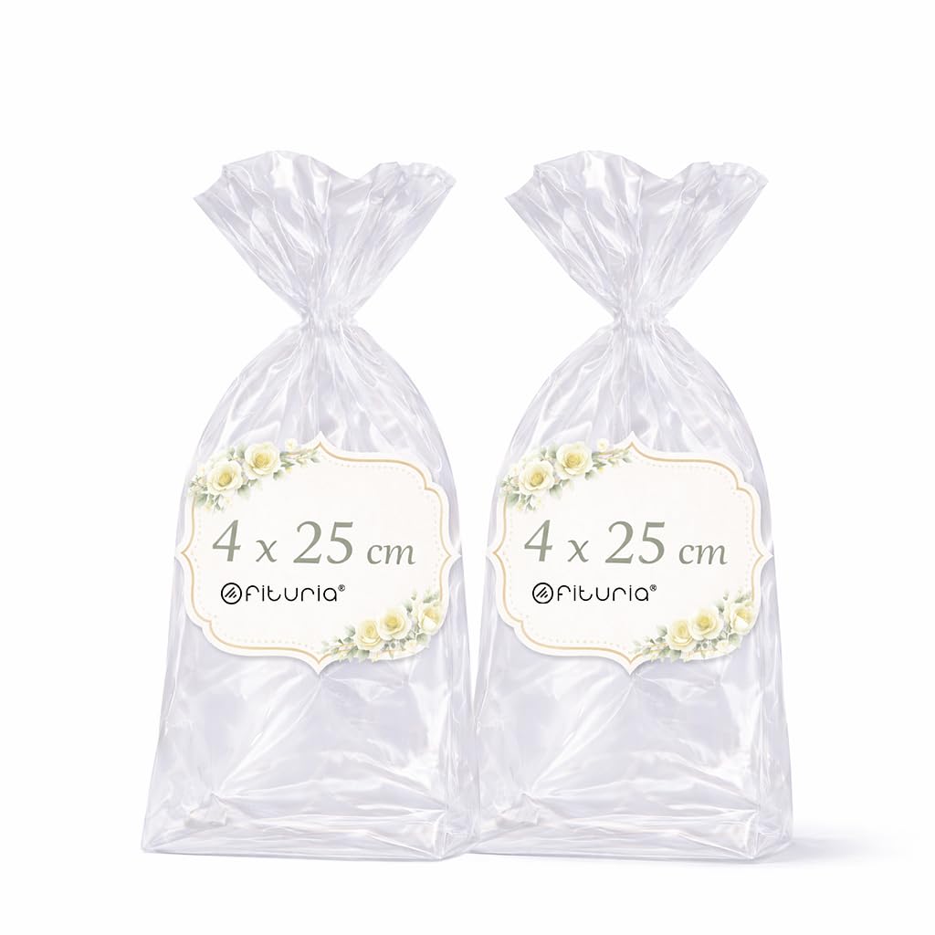 Ofituria Bolsas Celofán Transparente 10 x 15 cm, Bolsas Transparentes para Chuches y Regalos – Bolsas Plastico Transparente para Cumpleaños Infantiles, Galletas y Detalles, 1 Pack (100 Bolsas) — view 11