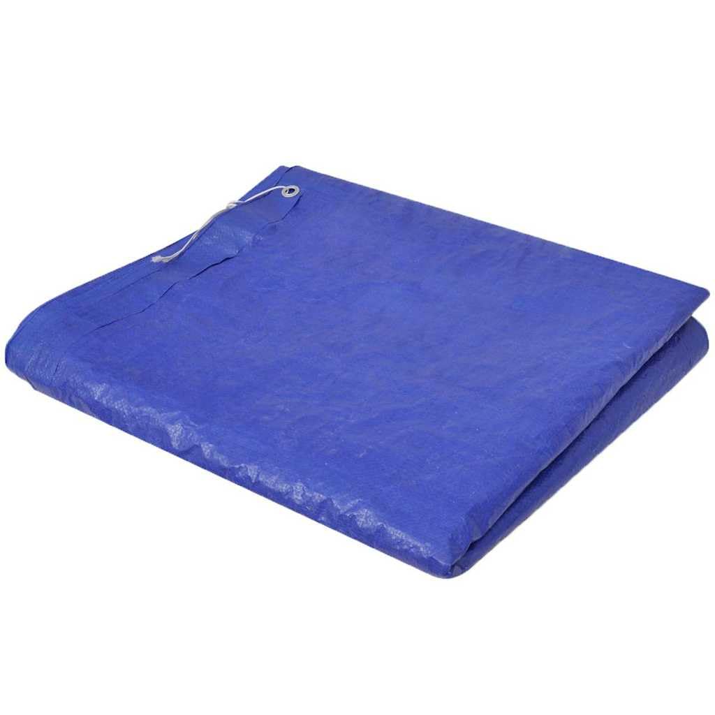 Telone di copertura per piscina in polietilene, rettangolare, 90 g/m², blu scuro, 400 x 207 cm, copertura solare per piscina, copertura invernale, protezione dalle foglie, protezione contro