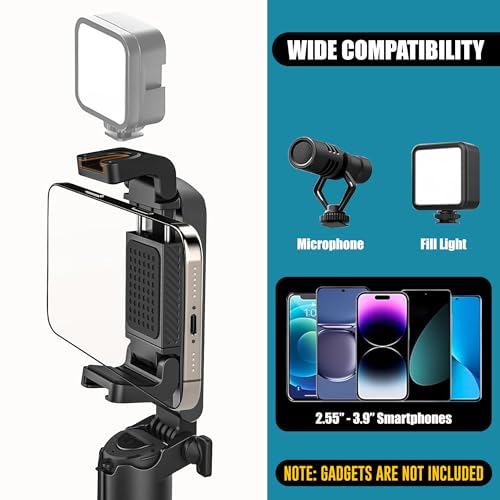 Image of WeCool 17 inch Extendable Selfie Stick with 360 Rotational Mobile Holder,One-Click Auto Open Legs,Aluminium Built Body,Rechargeble Bluetooth Remote,