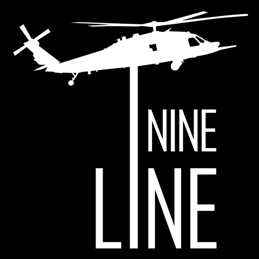 Nine Line White Drop Line Vinyl Decal Window Sticker - 4x4" Car Decal - Use On Flat Surfaces - Weather Resistant - Easy to Apply - Nine Line Car Sticker Window Decal