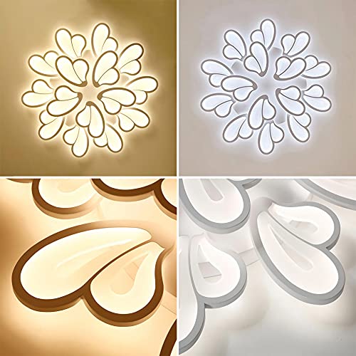 Plafonnier LED moderne à intensité variable avec télécommande 15 têtes métal - 8