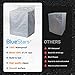 BlueStars Washing Machine Cover For Top-load and Front-load Washer/Dryer - Premium Outdoor Protection For Most Washer Dryer Cover - W29”x D28”x H43” (Silver)