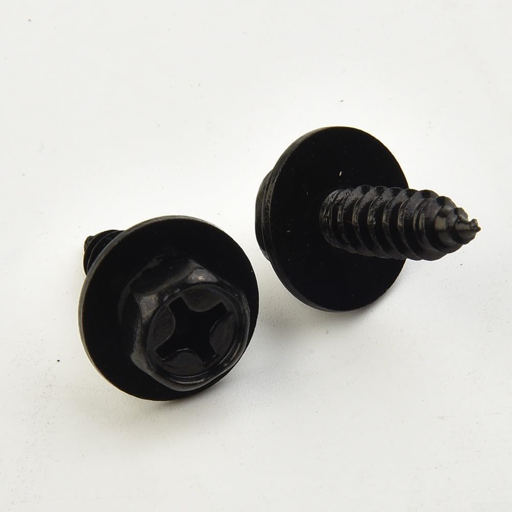 30-Pack Metal Bolt Retainer Screws for – Mudguard Liner, Under Cover, Splash Pan & Rocker Molding Bolt (Part No. 90159-60498), Car Body Panel Screw with Washer