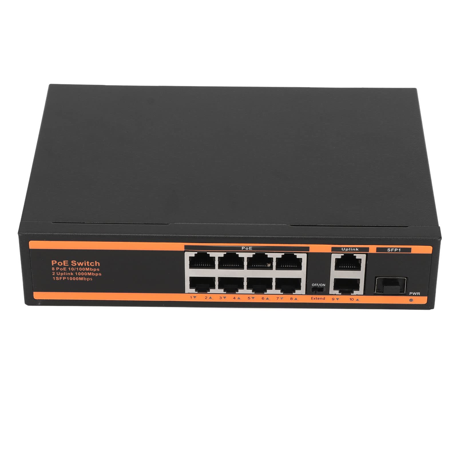 10-Portańskie PlZłącznik Poe, 8 Portowie Fast Ethernet Poe, 2 Porty Fast Ethernet, Niezarządzaliny Pluącznik Gigabit IEEE 802.3AT z Automatykizną detekcją, Cichy Bezyylatora,