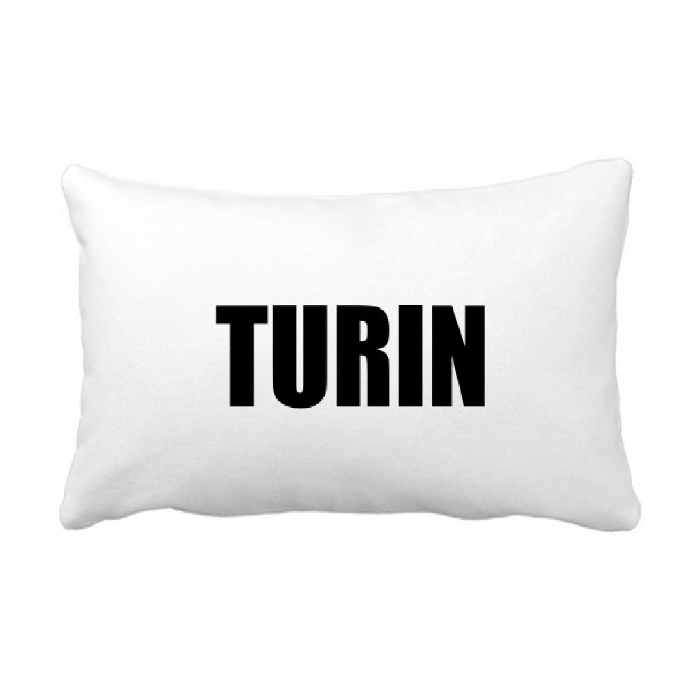 Coussin Turin Italie Ville Nom oreiller lombaire multicolore, le cadeau déco idéal 16x24