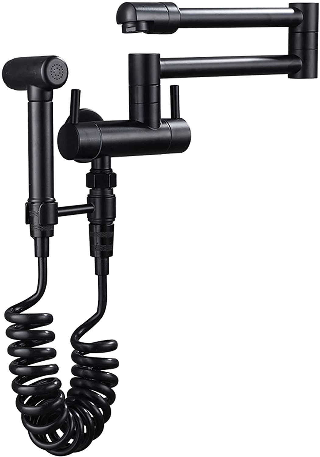 Robinet d'évier de cuisine en laiton avec double articulation pliable