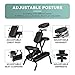 JupiterForce Portable Massage Chair Foldable Lightweight Tattoo Therapy Chair with Adjustable 4 Inches Thick Sponge Face Cradle for Client Spa Salon Massage with Carrying Bag (Black)