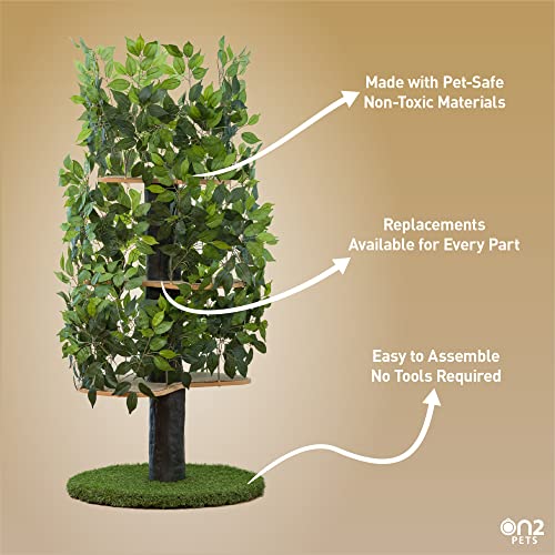 On2 Pets Cat Tree With Leaves Made In Usa, Cat House & Cat Activity Tree, Multi-Level Cat Condo For Indoor Cats #TOP5