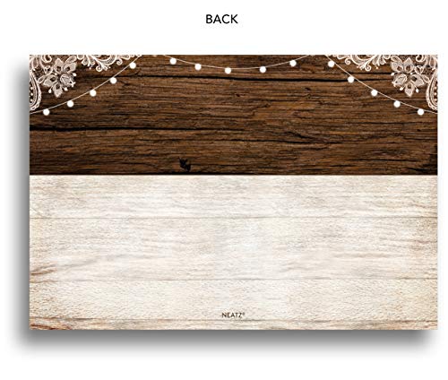 50 Rustic Wedding Advice Cards & Well Wishes for the Bride and Groom - Bridal Shower Games, Wedding Decorations, Rustic Wedding Decorations, Bridal Shower Decorations