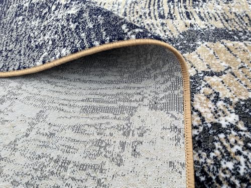 Image of 2 x 5 Feet Modern Carpet for Living Room | Non-Fade Soft Floor Rug for Hall & Bedroom | Easy Clean & Non-Slip Backing