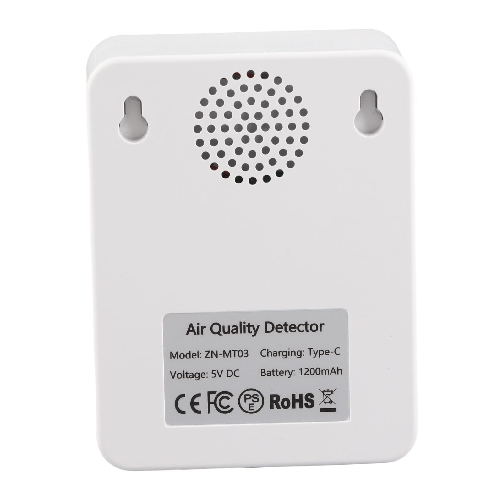 Greensen Détecteur de CO2, Moniteur de Qualité de L'Air Testeur de Qualité de L'Air Intérieur Compteur de CO2 avec Affichage en Temps Réel Lumière Clignotante Détection par (White)